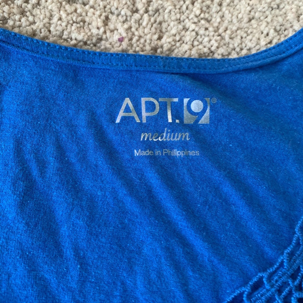 Apt. 9 Royal Blue Crochet Lace Tank Top - Picture 6 of 11